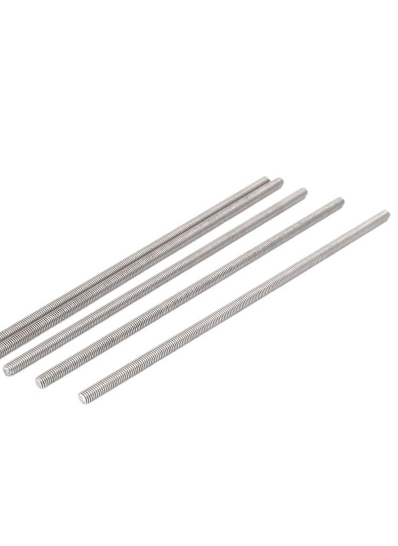 RACO RACO Fully Threaded Rod Bar Fastners Right Hand Male Long Thread Screw - 20 cm Pack of 5 (Stainless Steel-SS, 8 MM)  - Image 2