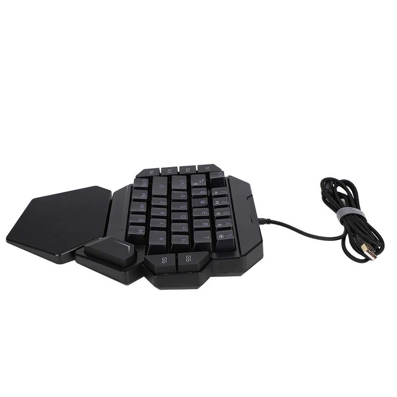 لوحة مفاتيح ألعاب مضاءة بـ RGB بـ 35 مفتاحًا مع 9 أوضاع ألوان لأجهزة الكمبيوتر - Image 4