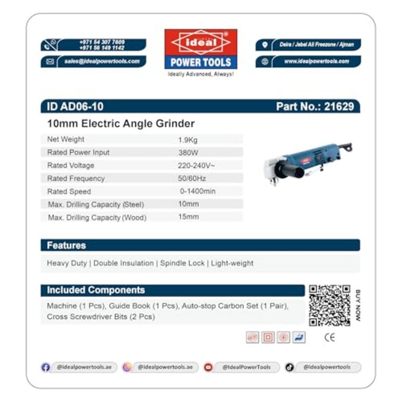ID AD06-10 G-240V Electric Angle Drill Machine - Image 4