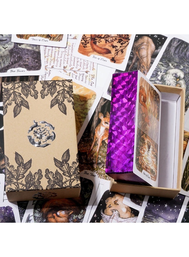 NIBEMINENT High-quality silver-stamped gift box with laser-stamped gold Tarot cards - Image 3