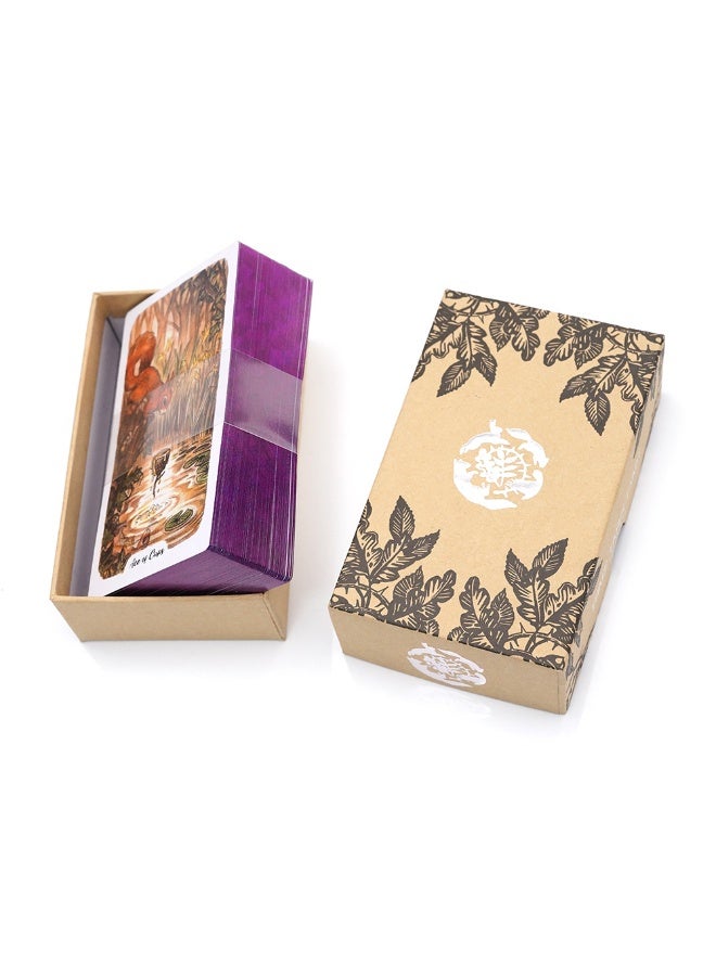 NIBEMINENT High-quality silver-stamped gift box with laser-stamped gold Tarot cards - Image 4