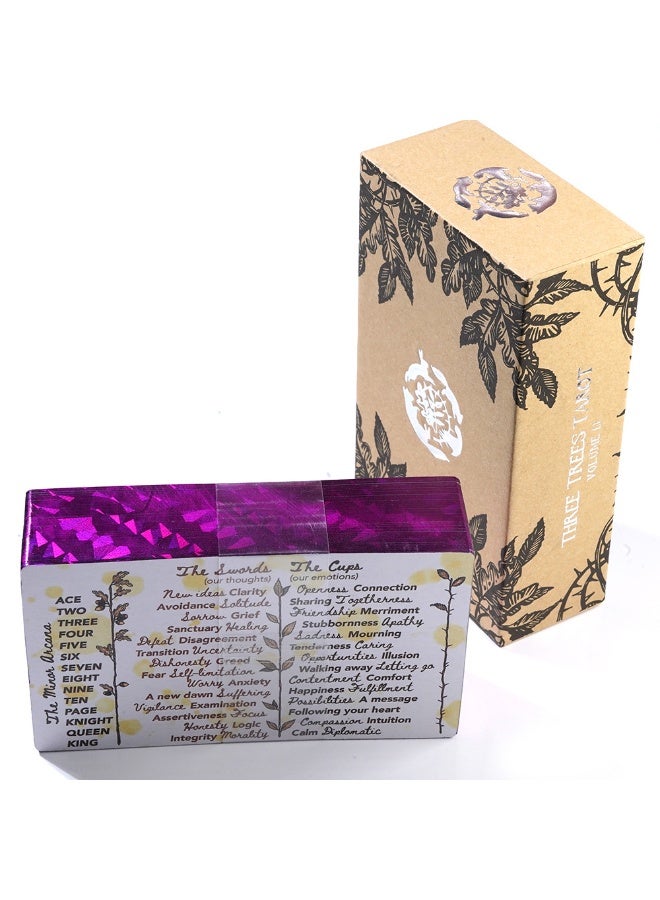 NIBEMINENT High-quality silver-stamped gift box with laser-stamped gold Tarot cards - Image 1