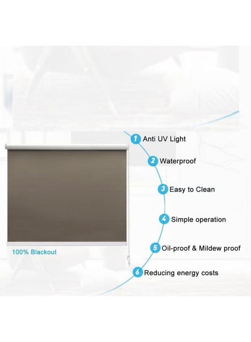 100% light blocking roller blinds size length 200 cm * width150 cm - Image 2