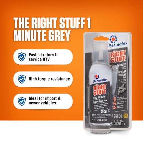 Permatex 25238 The Right Stuff 1 Minute Grey Gasket Maker, 3 oz - Image 2