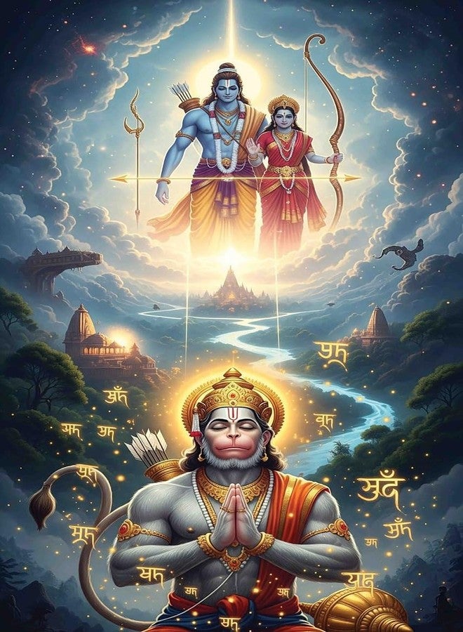 God HANUMAN Wall Art PVC foam board 12 x 18 inches light weight 8mm Glossy finsih - Image 1