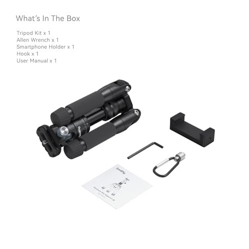 SmallRig VT-20 Aluminum Mini Tripod with 360° Ball Head, Compact Desktop Tripod for DSLR Camera, Video Camcorder, Load up to 13lb/6kg-4289 - Image 4