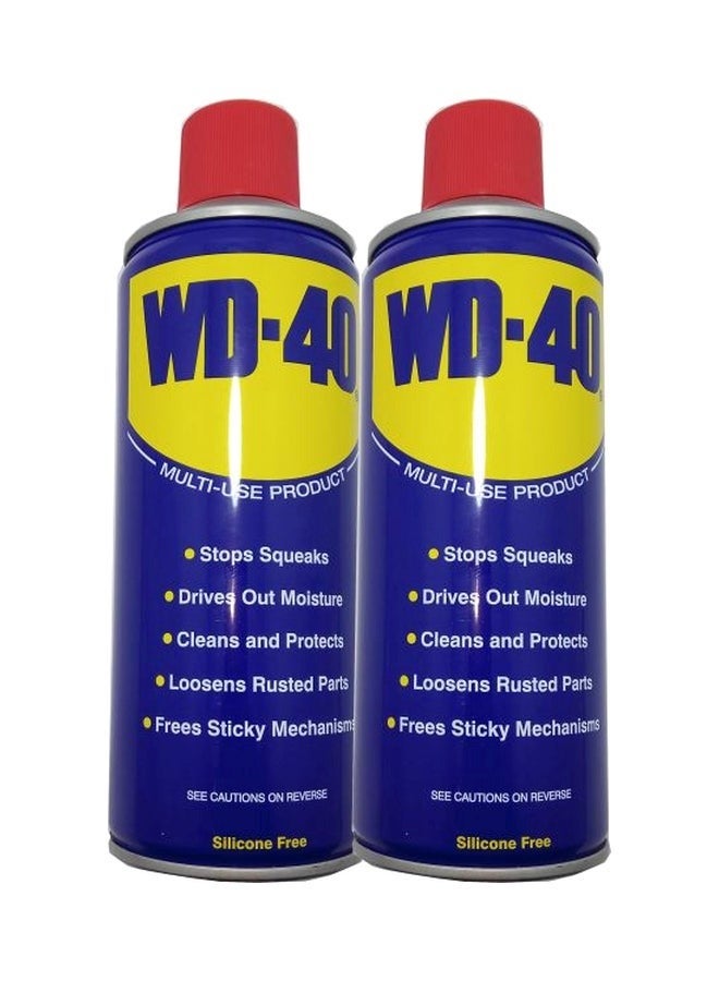 دبليو دي-40 مجموعة مكونة من عبوتين من رذاذ التشحيم متعدد الاستخدام شفاف 330 مل