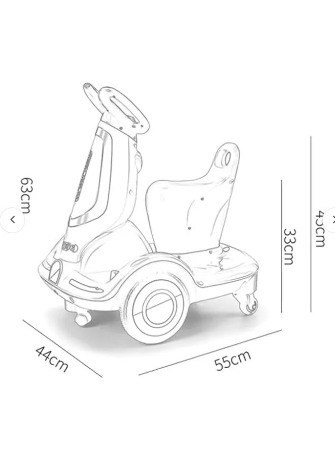 AS Smart 4-Wheel Electric Kids Scooter with Seat and LED Light Suitable for Ages 2-8 Years - Image 2