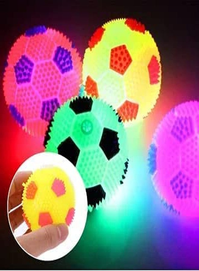 Pups&Pets لعبة كرة مطاطية مدببة للحيوانات الأليفة من Pups&Pets، مزودة بصافرة LED وصوت صرير، مناسبة للكلاب والقطط. قطعة واحدة - Image 1