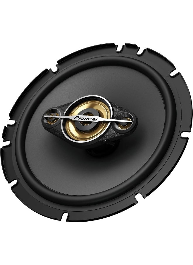 Pioneer TS-A1688S 350W Max/80W RMS 4-Way Speaker with Adapter, 6.5-Inch Diameter, Black