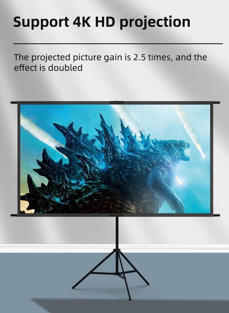 Portable Projector Screen with Stand, ALR Projector Screen 60 Inch 16:9, Outdoor Projection Screen, High Contrast, Work in Ambient Light,Easy Setup, Idea for Home Cinema, Backyard Party  - Image 4