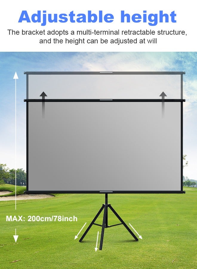 Portable Projector Screen with Stand, ALR Projector Screen 60 Inch 16:9, Outdoor Projection Screen, High Contrast, Work in Ambient Light,Easy Setup, Idea for Home Cinema, Backyard Party  - Image 5