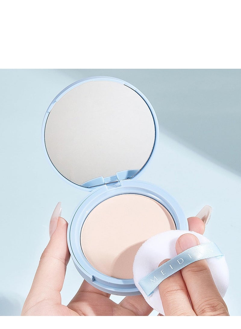 SYOSI Oil Control Face Pressed Powder Matte Ultra Flawless Finish Makeup,Hide Pores Lightweight Longlasting Setting with Puff,Waterproof Natural Coverage, Smooths Lines for All Skin 10g - Image 1