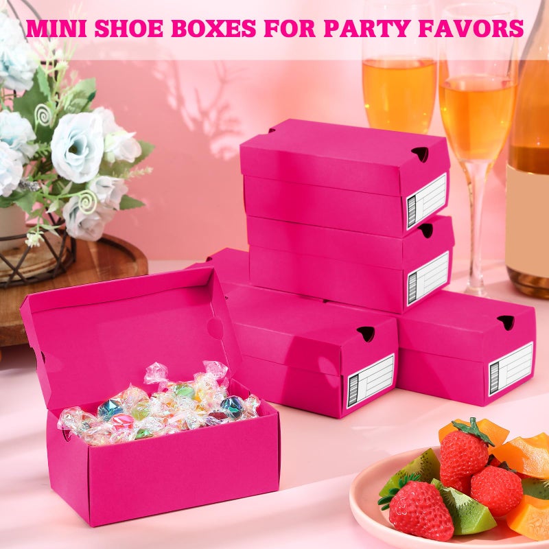 Fullhawl 12 Sets Mini Sneaker Boxes for Party Favors Mini Shoe Gifts Boxes 4.7 x 2.5 x 2 Inch Sports Small Gift Case with Editable Label for Candies Cookies Snackss - Image 4