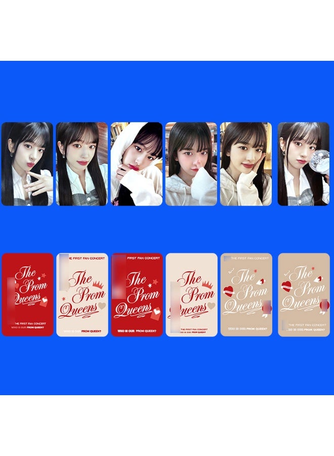 NIBEMINENT 6 Pcs Kpop IVE - YUJIN THE PROM QUEENS Lomo Cards Card For Fans Collection Gifts