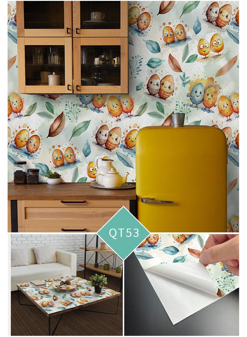 general PVC Vintage Waterproof Self-Adhesive Multi-Purpose Wall Sticker Kitchen And Living Room Self-Adhesive Wallpaper Waterproof And Moisture-Proof - Image 2