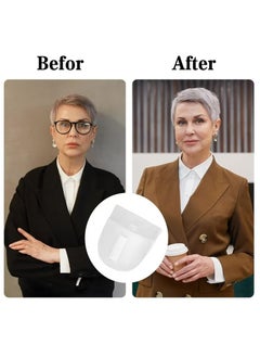 Generic Sewing Shoulder Pads 2 Pairs Thickness 1.5cm Sponge Breathable Set-in Pads Sloping High Low Shoulders Sewing Supplies for Women Men Blazer Suit T-Shirt (Black+White)  - Image 2