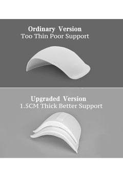 Generic Sewing Shoulder Pads 2 Pairs Thickness 1.5cm Sponge Breathable Set-in Pads Sloping High Low Shoulders Sewing Supplies for Women Men Blazer Suit T-Shirt (Black+White)  - Image 5