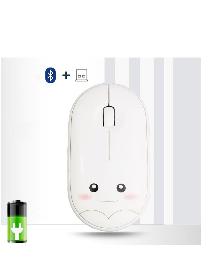 KUYING Cute Bluetooth Dual Mode Silent Wireless Mouse 