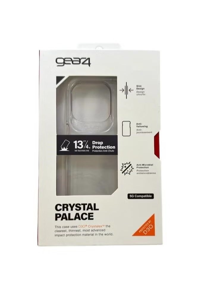 جيرفور غطاء حماية خلفي من جيرفور كريستال بالاس مصمم لجهاز أيفون 15 برو ماكس  حماية متقدمة ضد الصدمات شفاف - Image 4