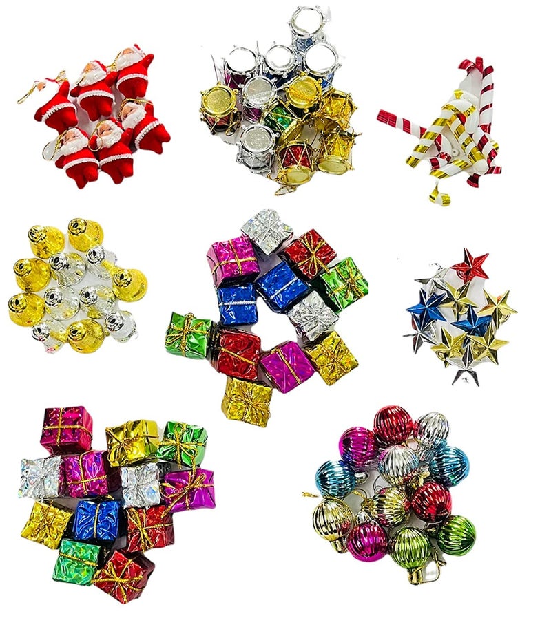 Vibgyor Products 82 pcs Christmas Tree Decorations for Home Multi_Small - Image 1