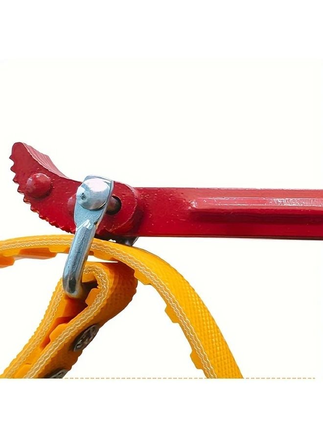 مفتاح سير 8 بوصات غير قابل للانزلاق، قابل للتعديل، مصنوع من الفولاك السميك بمقبض أحمر لفلتر الزيت وأعمال السباكة - Image 5