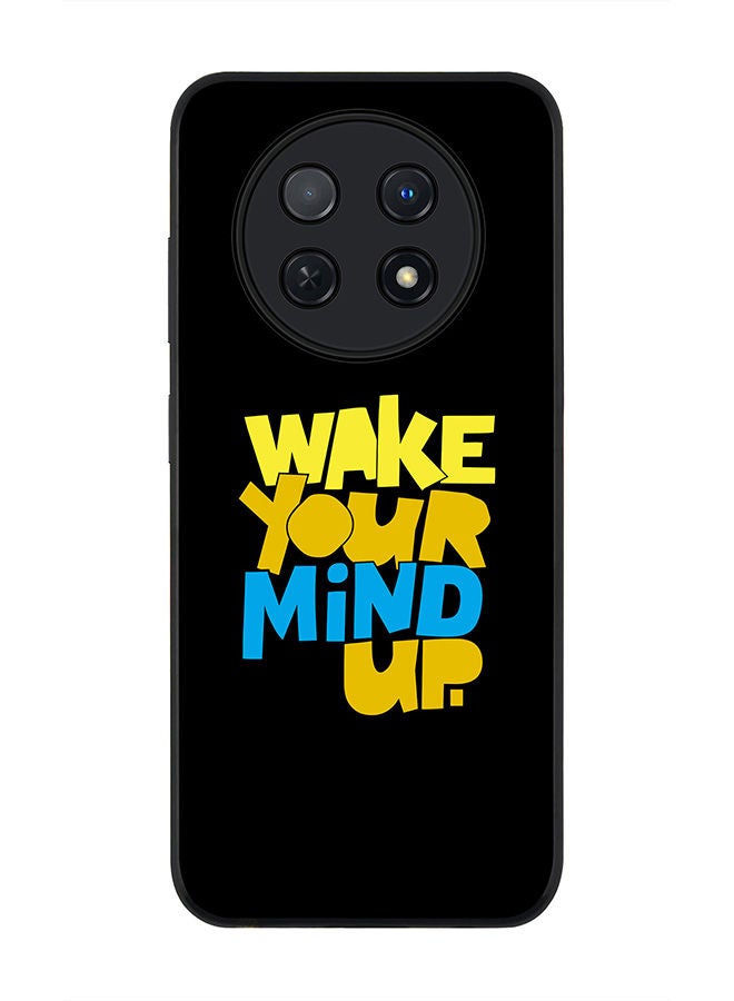 Stylizedd Rugged Black edge case for Huawei Nova Y91 4G  Huawei Enjoy 60X, Slim fit Soft Case Flexible Rubber Edges Anti Drop TPU Gel Thin Cover -  Wake your mind up - Image 1