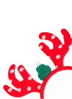 ZAFAA HOME Red Sequin Antler Headband – 22x19cm Holiday Costume Accessory for Christmas Parties, Seasonal Gatherings, and Festive Photos  - Image 2