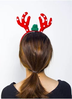 ZAFAA HOME Red Sequin Antler Headband – 22x19cm Holiday Costume Accessory for Christmas Parties, Seasonal Gatherings, and Festive Photos  - Image 3