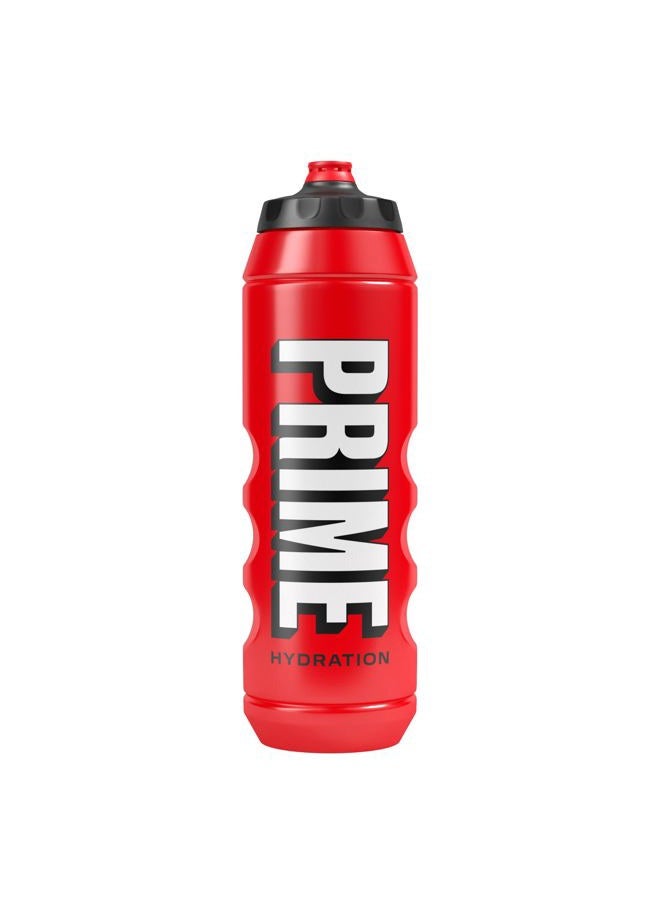 Prime Hydration PRIME 32 oz Red Squeeze Sports Water Bottle, BPA Free, Dishwasher Safe, Easy-Grip Ergonomic Leakproof Design, Fast Hydration for Gym, Cycling, Running - Image 1