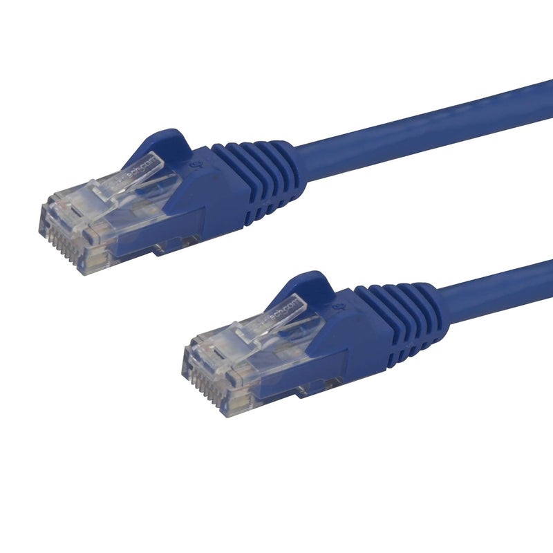 ستار تك كابل إيثرنت .com من الفئة CAT6 بطول 1 متر، RJ45 10 جيجابت 650 ميجاهرتز 100 واط PoE كابل شبكة لان، كابل بيانات/باتش UTP 10GbE، تم اختباره بشكل فردي، معتمد من UL/TIA، أزرق (N6PATC1MBL) - Image 1