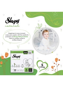 Sleepy Baby Diaper Natural Pants Size 5, Ultimate Comfort, Superior Absorbency, Eco-Friendly, Hypoallergenic, 8 X 24 Pieces  - Image 5