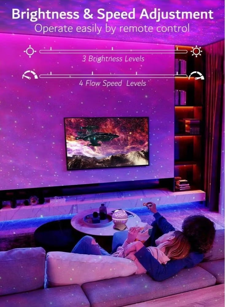 TIGER Galaxy Projector For Bedroom – Star Projector Galaxy Light Egg-Shaped Night Light With Bluetooth Speaker, Remote Control, 14 Light Effects, 19 White Noise Modes – Soothing Starry Sky Lamp For Kids, Adults, Sleep, Relaxation & Home Décor - Image 3