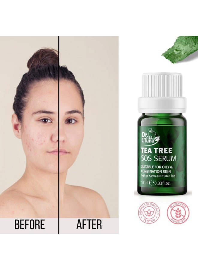 FARMASI Dr. C. Tuna Tea Tree Serum, Skin Care Serum Spot Treatment Targets Redness, Bumps, Acne, Dry Itchy Skin, Repairs, and Hydrates Skin, Natural Full Body Skincare Support, 0.33 fl.oz 10 ml - Image 4