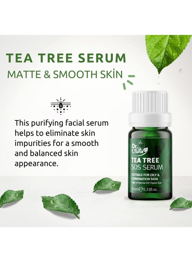FARMASI Dr. C. Tuna Tea Tree Serum, Skin Care Serum Spot Treatment Targets Redness, Bumps, Acne, Dry Itchy Skin, Repairs, and Hydrates Skin, Natural Full Body Skincare Support, 0.33 fl.oz 10 ml - Image 2