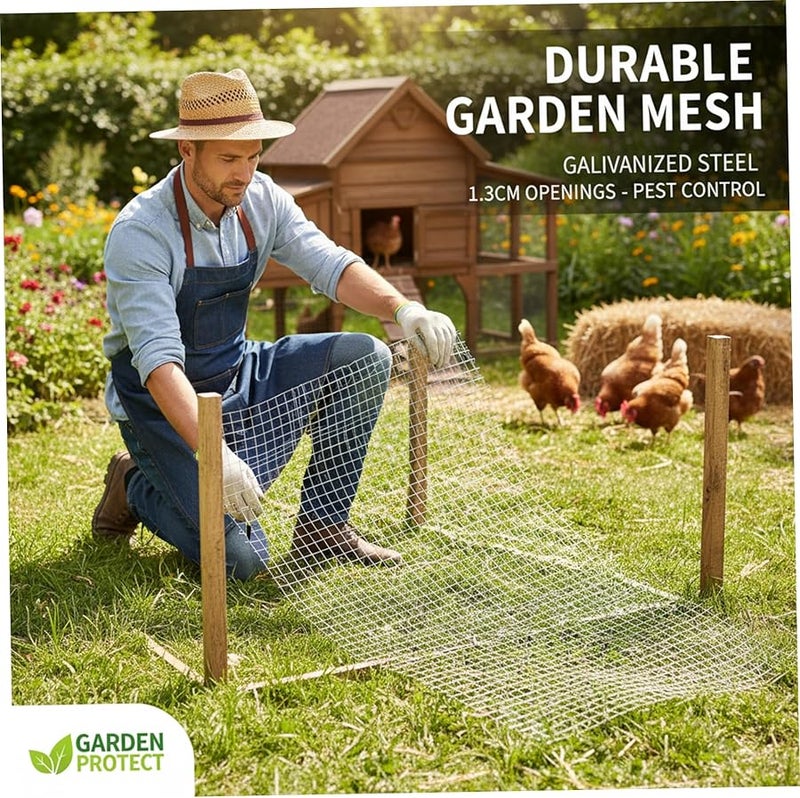 Galvanized Steel Wire Mesh 1 3cm Aperture Hardware Cloth For Chicken Coop Garden Bed Rodent Control - Image 3