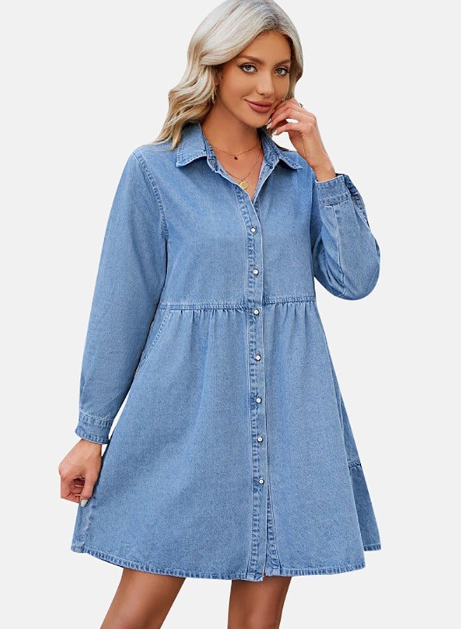 YUNIQEE Denim Babydoll Dress  - Image 3