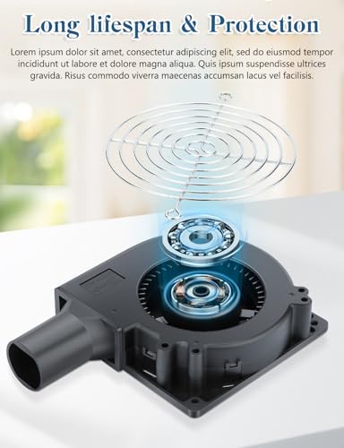 AmRunJe IP67 120mm x 32mm 12v DC Cooling Blower Fan Dual Ball Bearing 2pin Brushless Motor High Airflow for Ventilation Inflatable Replacement, Amp, BBQ - Image 4