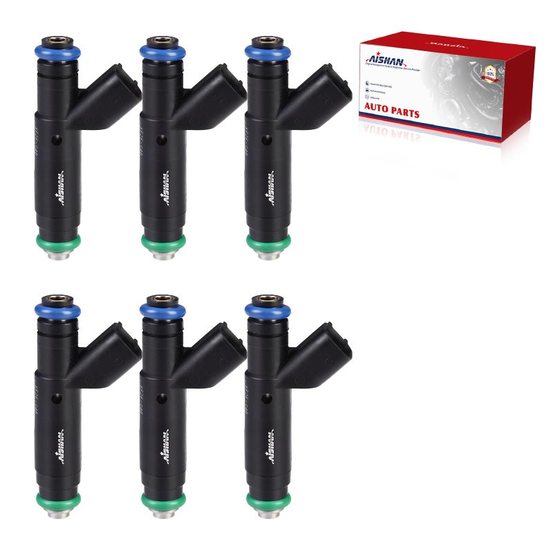 AISHAN Set of 6 Fuel Injectors XF2EC4B Injector for Ford Taurus 2003 2004 Windstar Ranger 2002 2003 for Mustang 20022004 V6 30L 38L 82211163 FJ332 XF2Z9F593CA 9F593212 4 Holes - Image 2