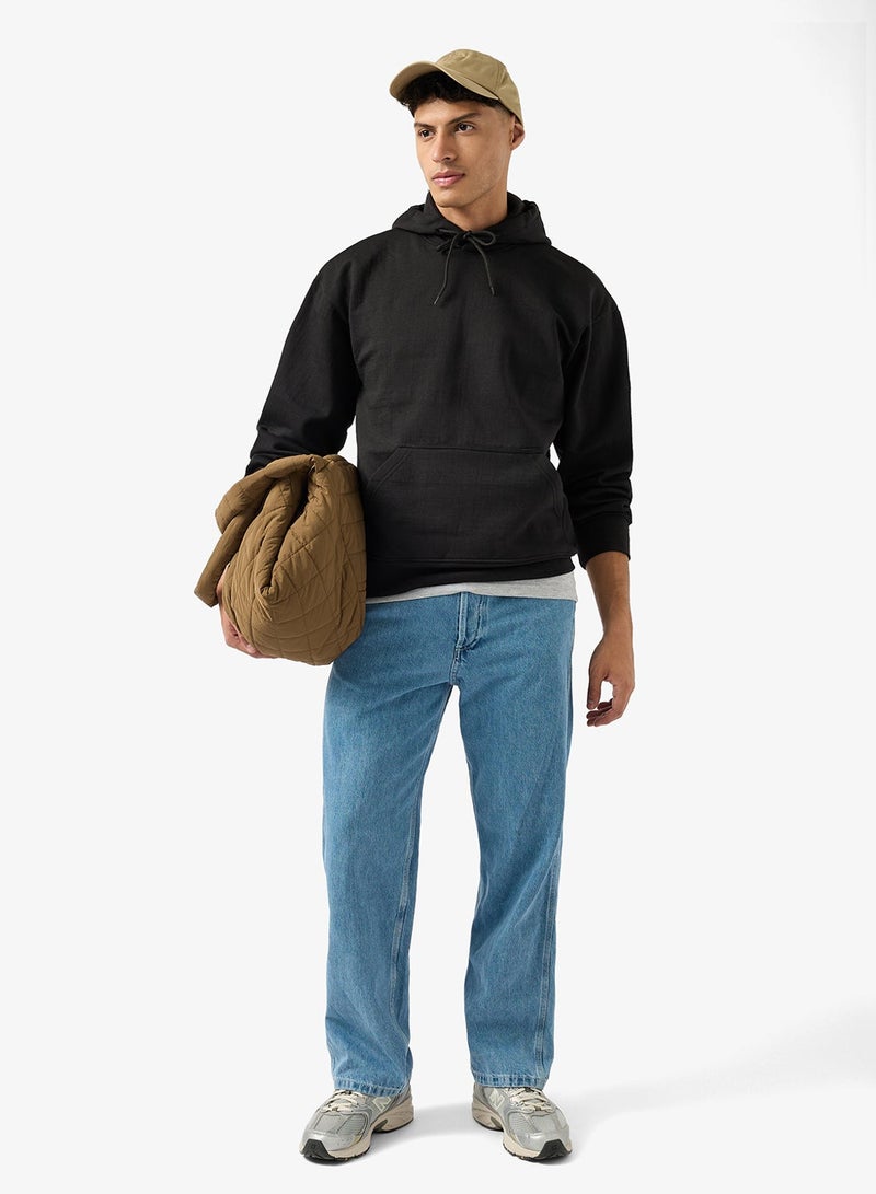 سفنتي فايف هودي واسع بظهر مطبوع - Image 4