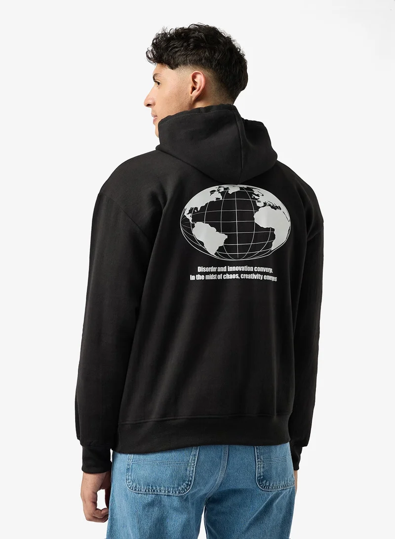 Seventy Five Back Graphic Oversized Hoodie