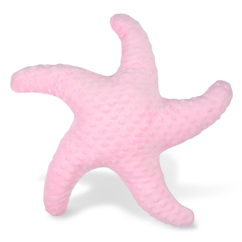 Marble Empire Starfish Pillow Shaped Beach Decorative Throw Pillows Cute Coastal Stuffed Animal Plush Soft Ocean Bedding for BedroomPink