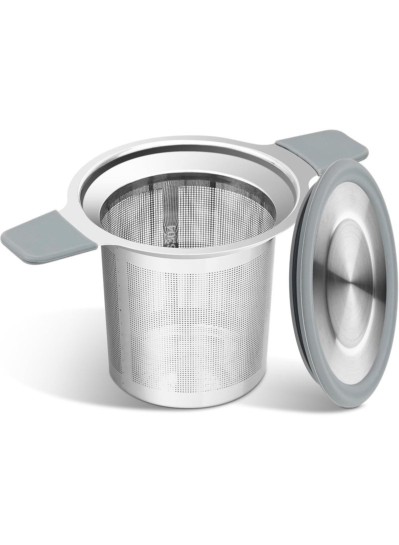 موش مصفاة شاي للأوراق السائبة من الستانلس ستيل، مصفاة شاي شبكية دقيقة للغاية مع مقابض مزدوجة مقاومة للحرارة، كرة تصفية للشاي، فلتر مناسب للأكواب - Image 1