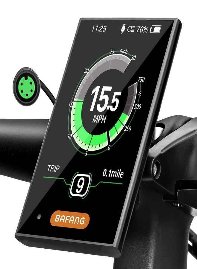 BAFANG 3.5in eBike Display DPC18 for BBS01B BBS02B BBSHD Mid Motor 0-9 Pedal Assist Levels eBike Computer Display with Automatic Backlight UART Protocol - Image 1