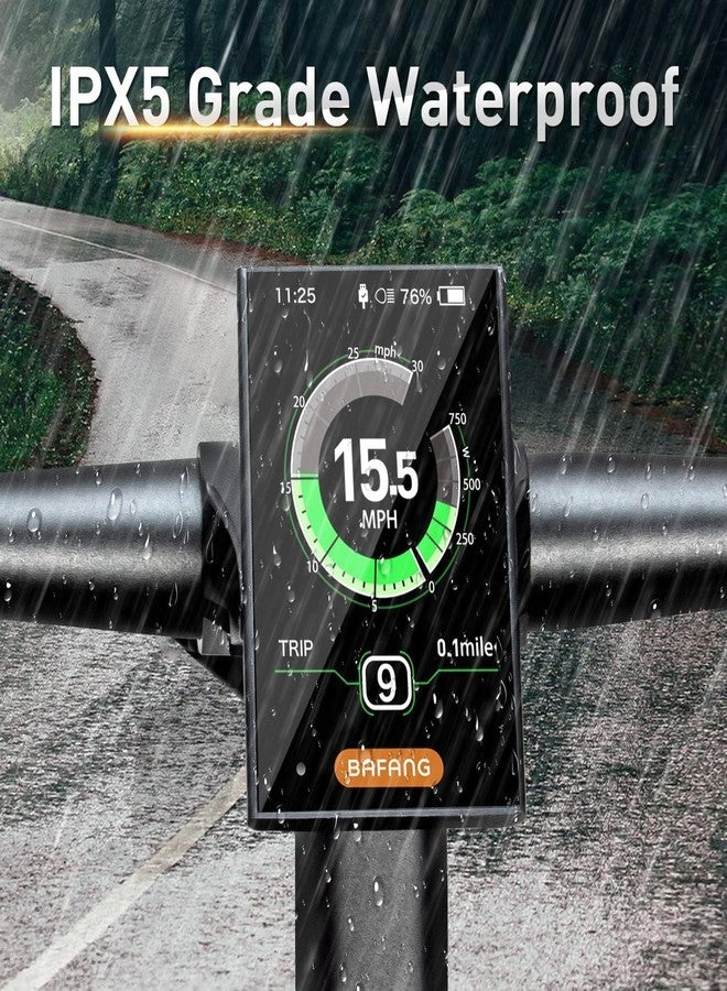 BAFANG 3.5in eBike Display DPC18 for BBS01B BBS02B BBSHD Mid Motor 0-9 Pedal Assist Levels eBike Computer Display with Automatic Backlight UART Protocol - Image 5
