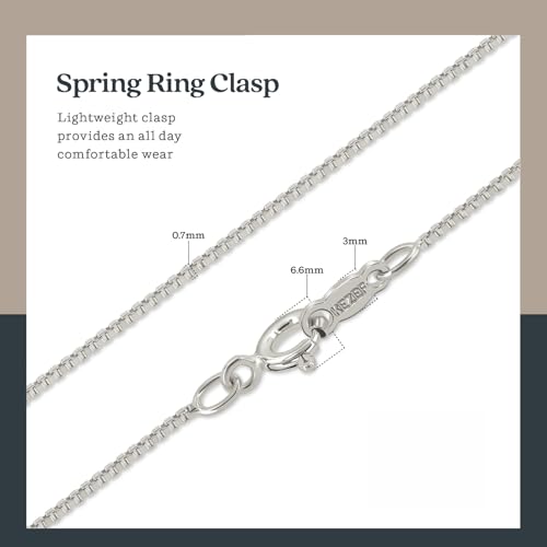 KEZEF 925 Sterling Silver Necklace for Women | Thin 0.7mm 18k Gold plated, Rose Gold chain for women, Silver chain necklace jewelry | cadena de plata 925 para hombre mujer - Image 4