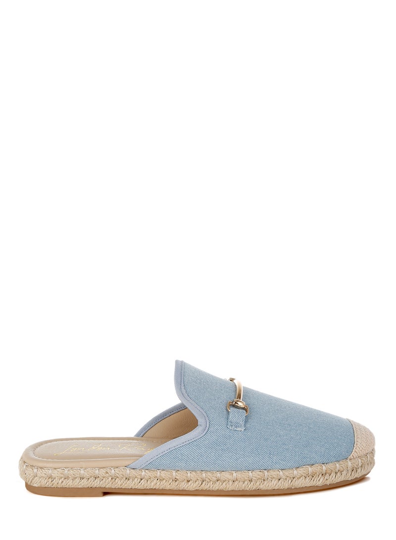 London Rag Denim Slip-On Mules - Image 1