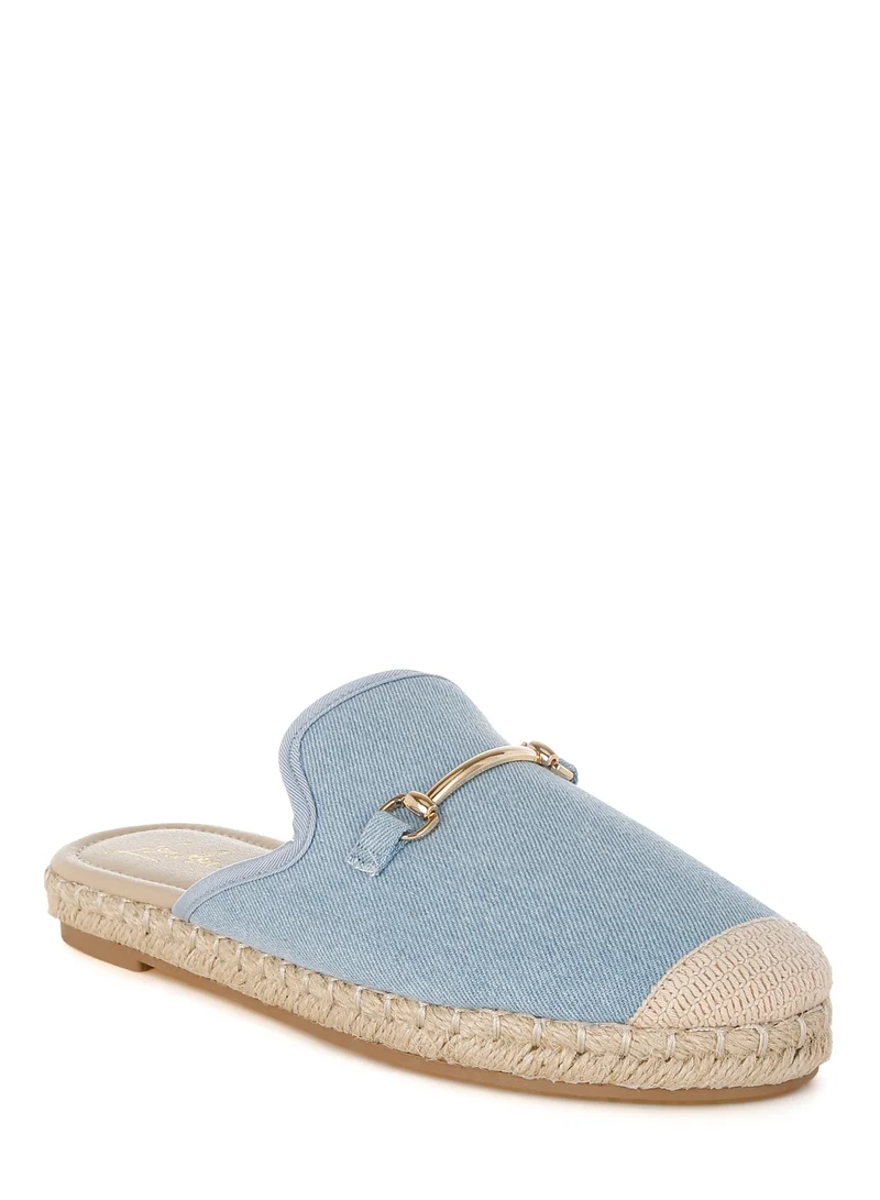 London Rag Denim Slip-On Mules