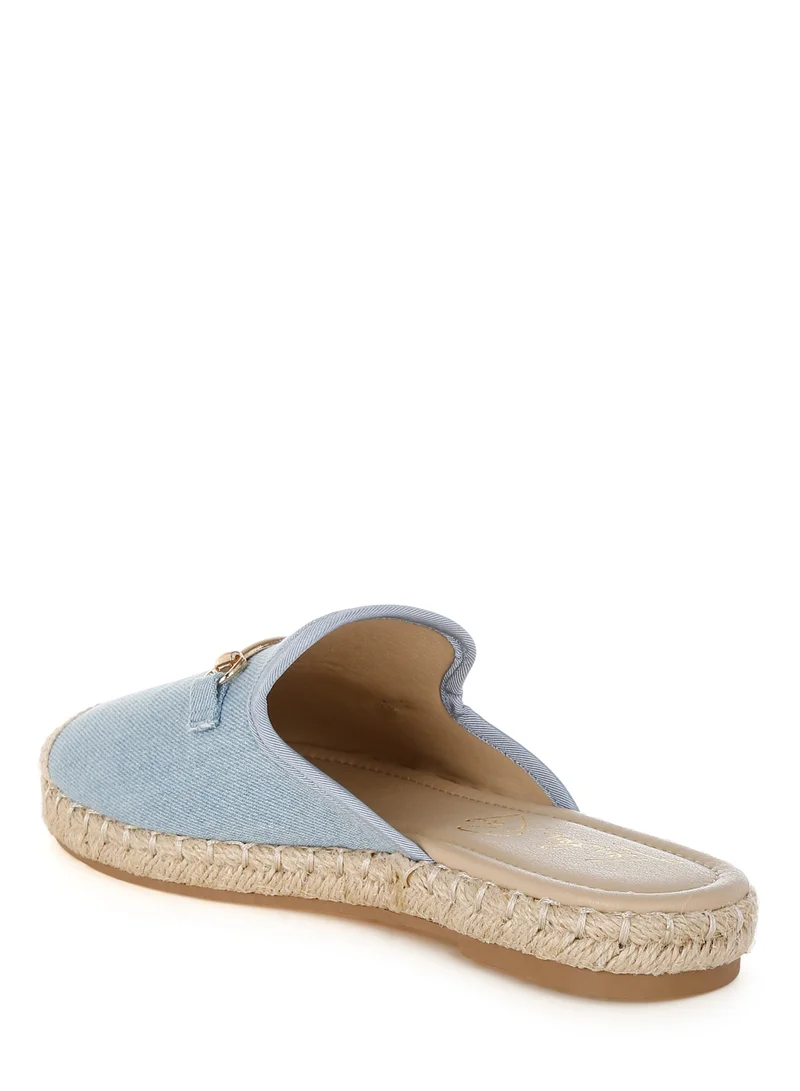 London Rag Denim Slip-On Mules