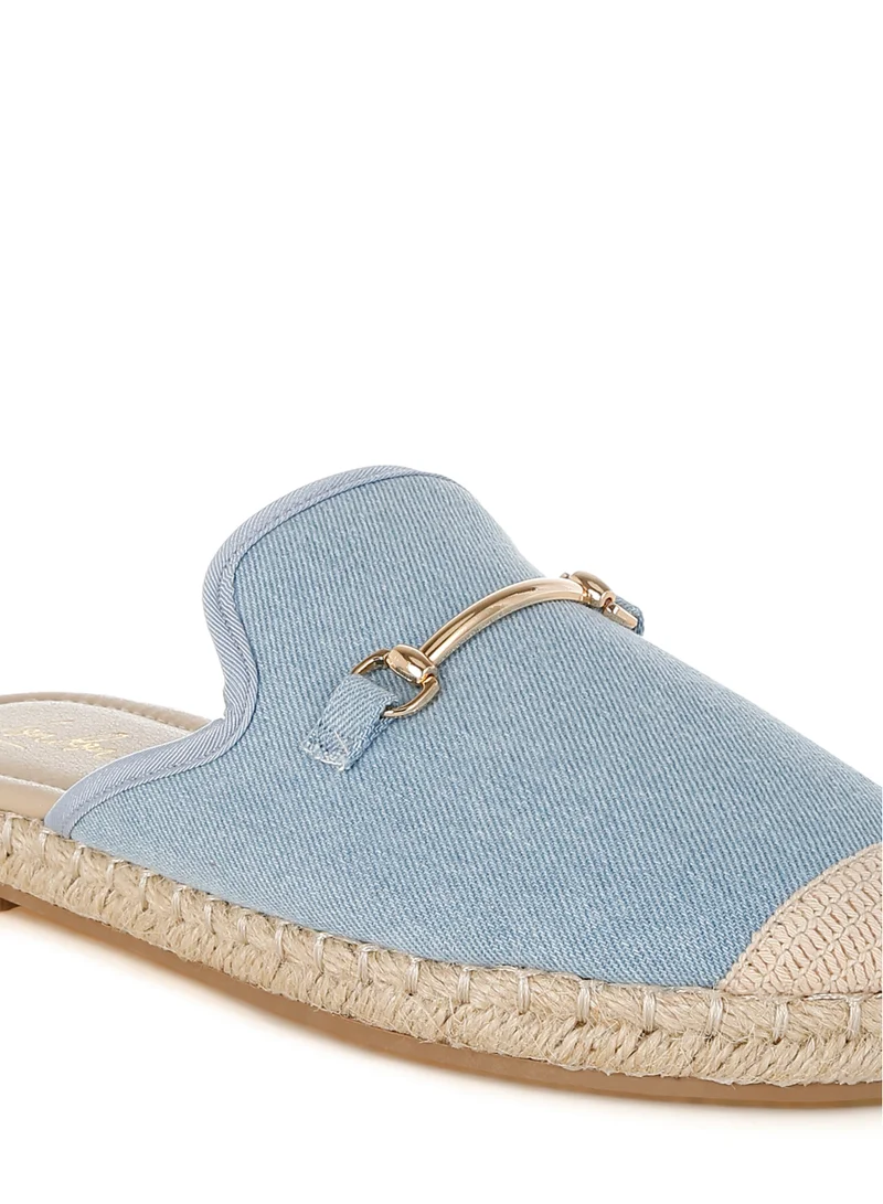 London Rag Denim Slip-On Mules